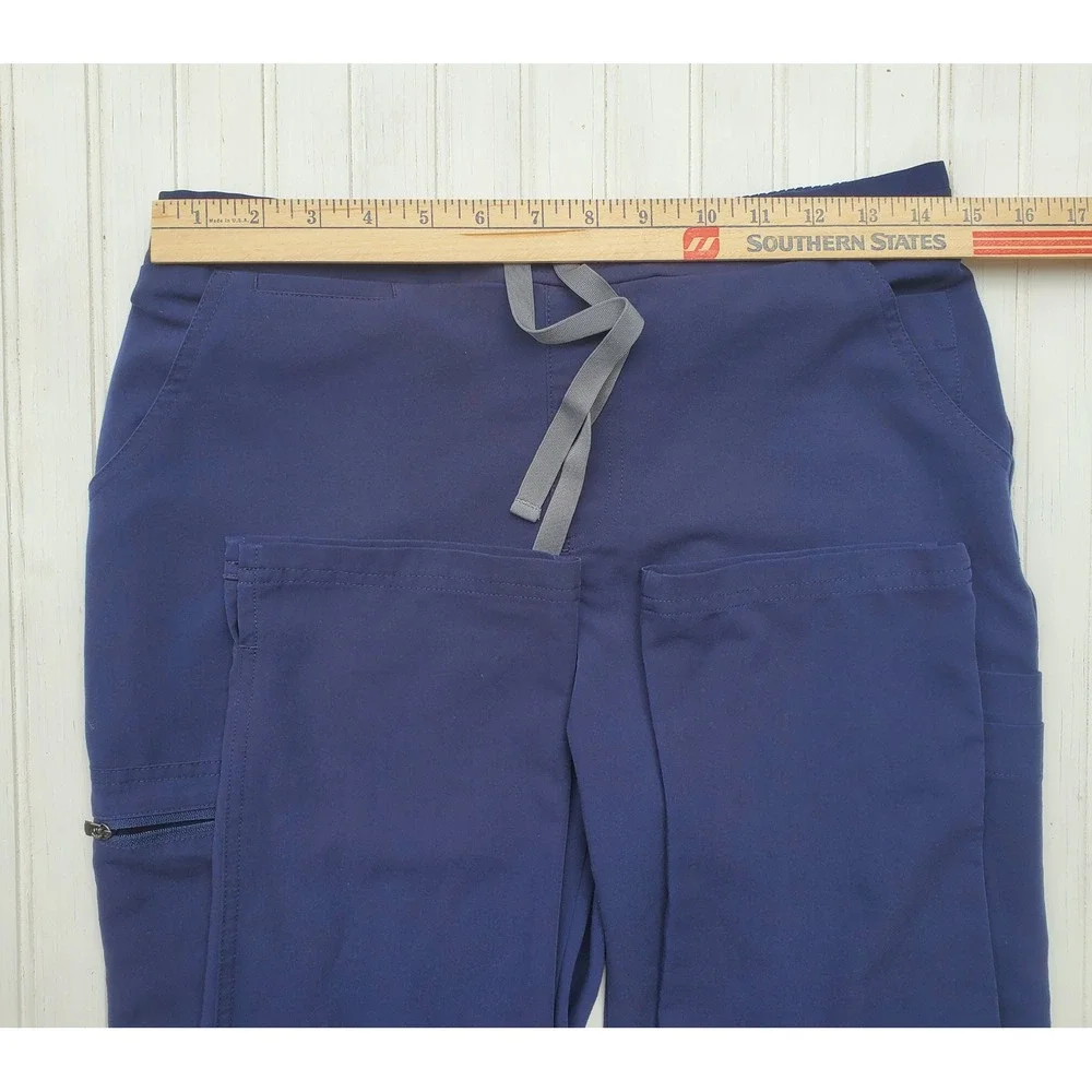 FIGS Technical Collection Navy Blue Scrub Pants Mens Small Tall Drawstring